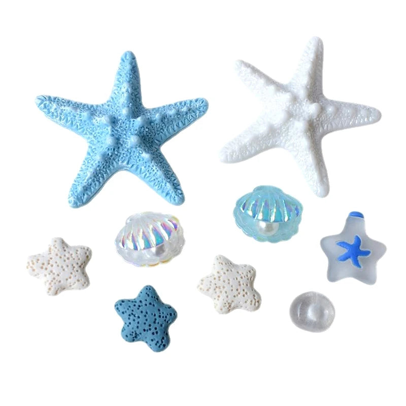 Sea Shell Shoe Charms Set – Starfish & Lava Rock Clips DIY Shoe Charms Set Axl