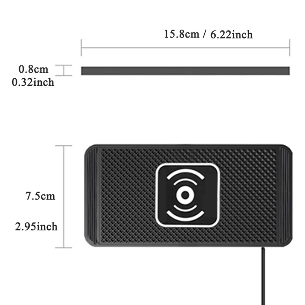 Wireless Car Charging Pad – Auto-Sensing Non-Slip Mat 20W Wireless Car Charger Axl
