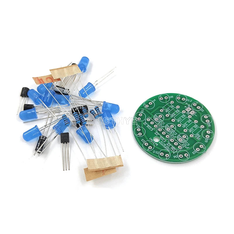 LED Round Running Light DIY Soldering Kit – Triode Oscillator DIY Electronics Kit Axl Blue