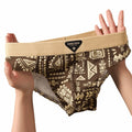 Men's Cotton Mid-Rise Triangle Briefs – Convex Pouch, M–4XL Men's Briefs Axl Brown 4XL