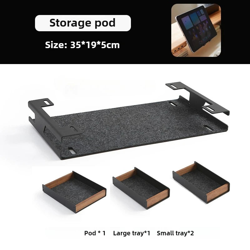 Monitor Height Riser Bracket – Modular Desktop Storage Rack Monitor Riser Rack Axl Storage Pod with Box