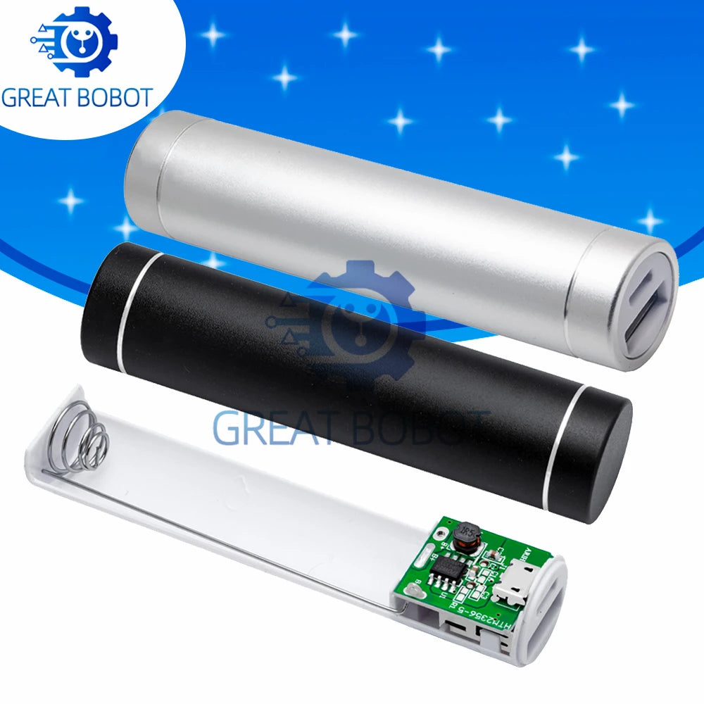 Metal Power Bank DIY Kit – 18650 Battery & USB Charger DIY Power Bank Kit Axl