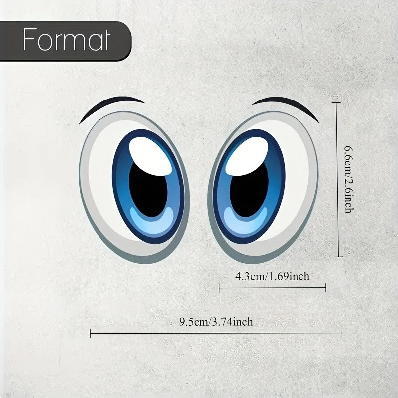 6-Pack Robot Eye Static Cling Vinyl Decals | Cars & Gadgets Vinyl Static Cling Decals Axl