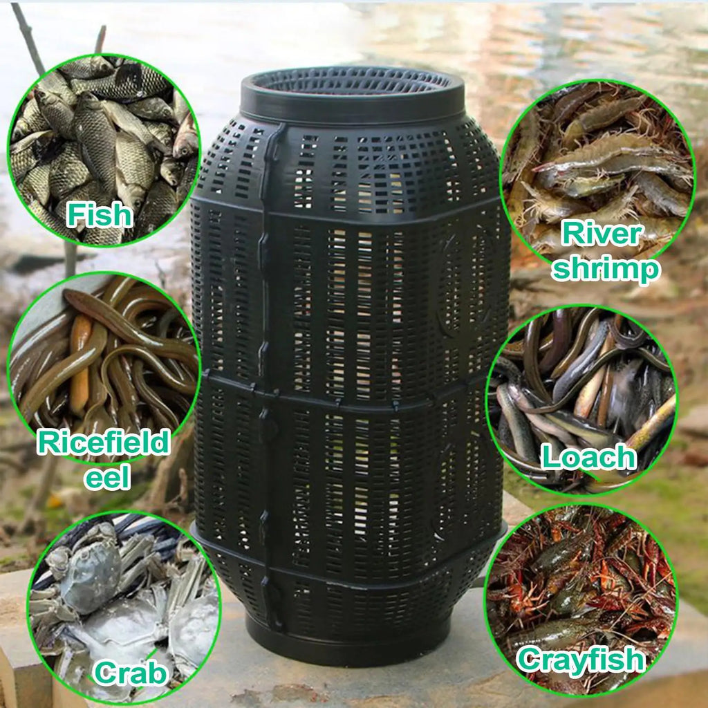 Portable Fish Trap Cage – Crab, Crayfish, Shrimp & Eel Fishing Trap Cage Axl