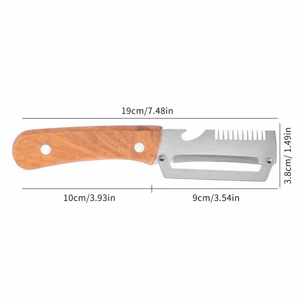 Stainless Steel Fruit & Vegetable Peeler – Wooden Handle Kitchen Peeler Axl