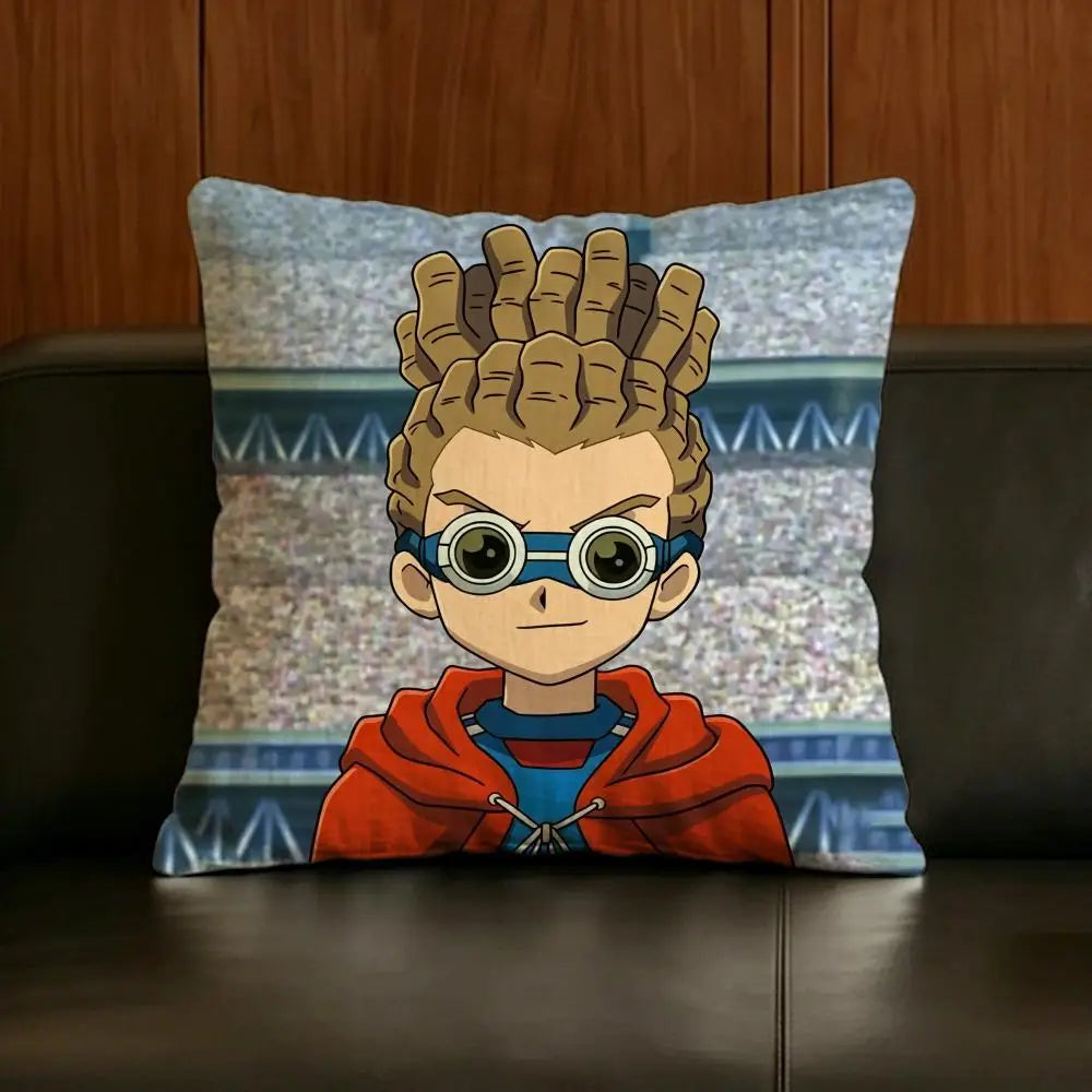 Anime Cartoon Linen Cushion Cover – Sofa, Bed & Chair Decor Decorative Cushion Cover Axl White13 50X50cm