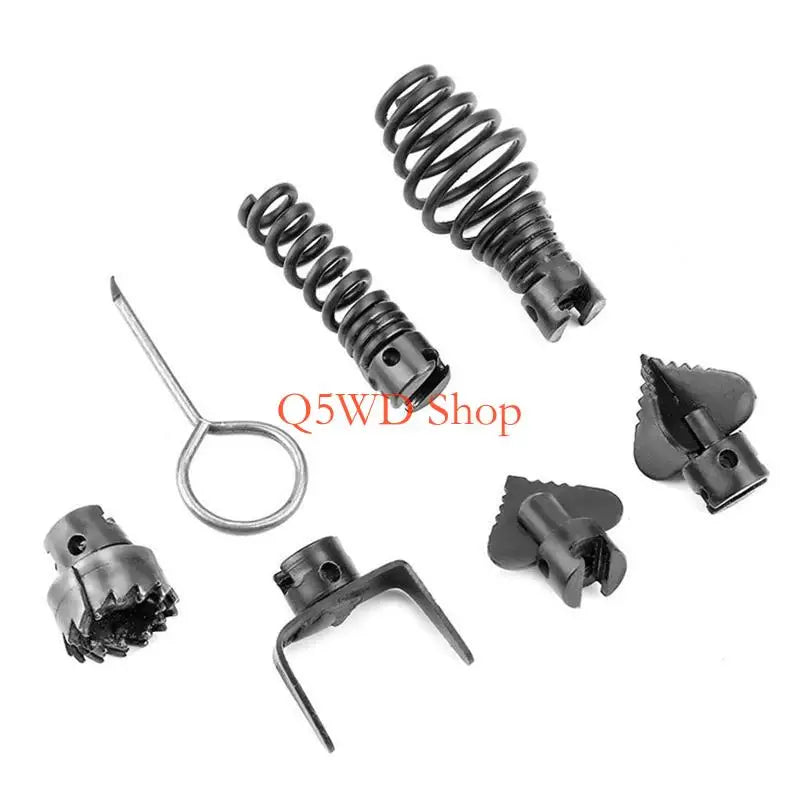 7-Piece Drain Cleaner Cutter Head Set | 16mm Manganese Steel Drain Cutter Head Set Axl