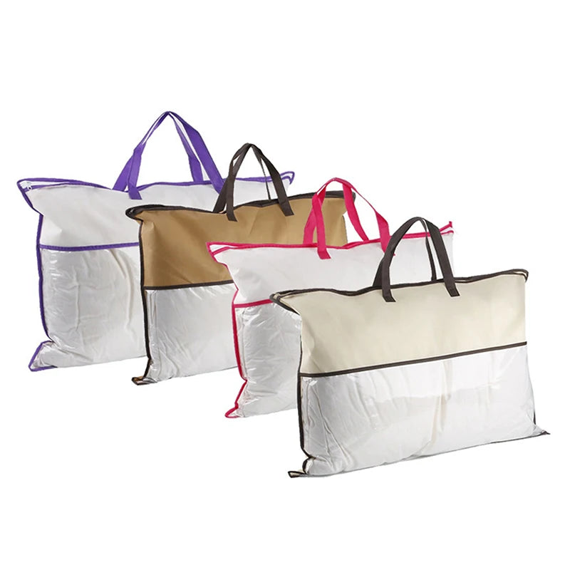 Non-Woven Zipper Storage Bag – Dustproof Quilt & Blanket Tote Storage Organizer Bag Axl