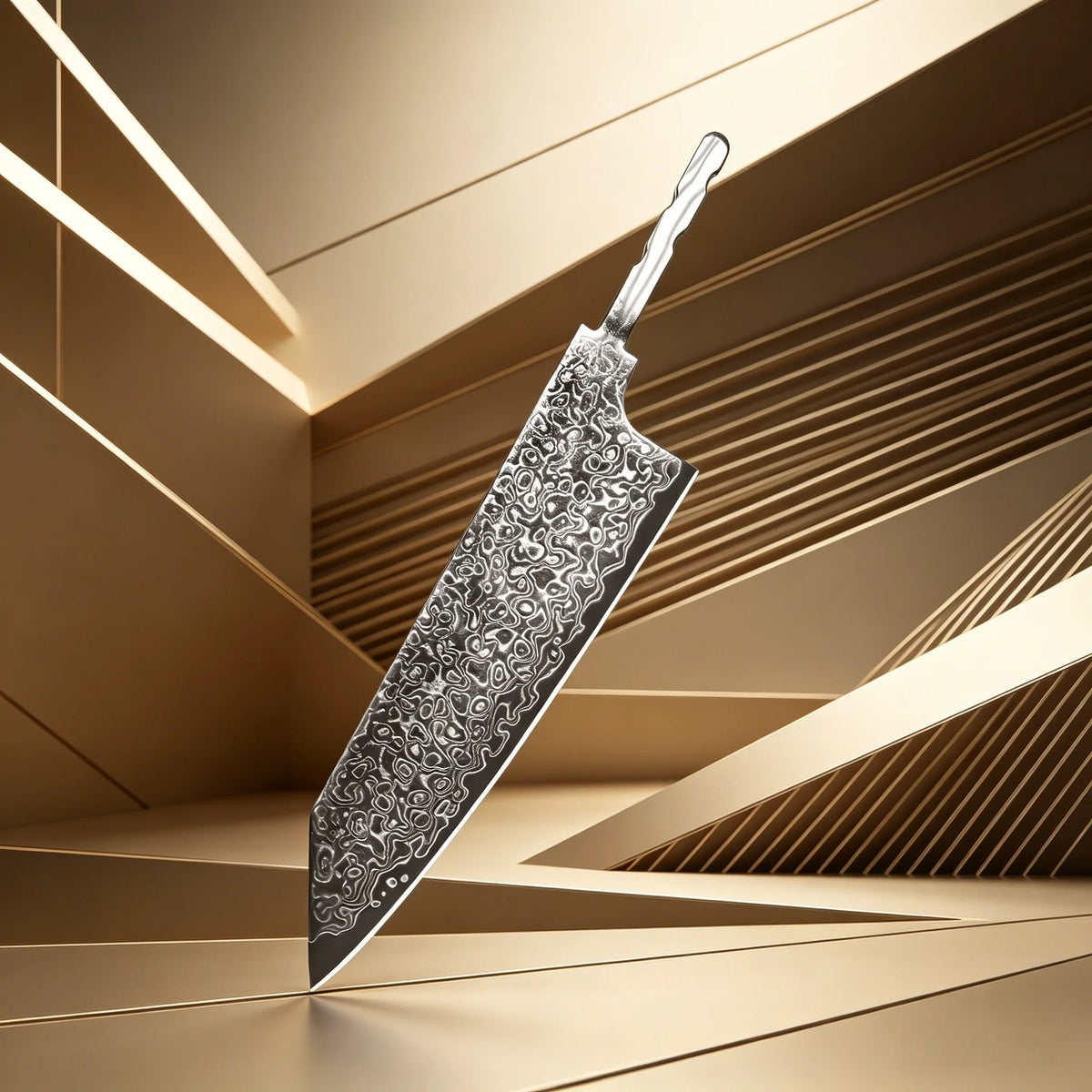 Hand Forged Damascus Steel Cleaver Blade Blank – 12.4" Damascus Cleaver Blade Axl
