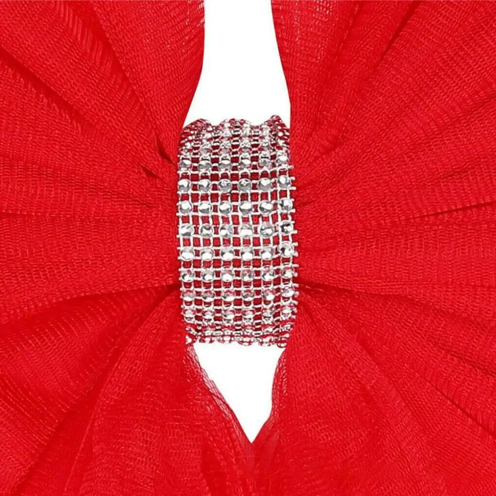 Extra Large Christmas Door Bow – Red Mesh Front Door Décor Christmas Door Decoration Axl