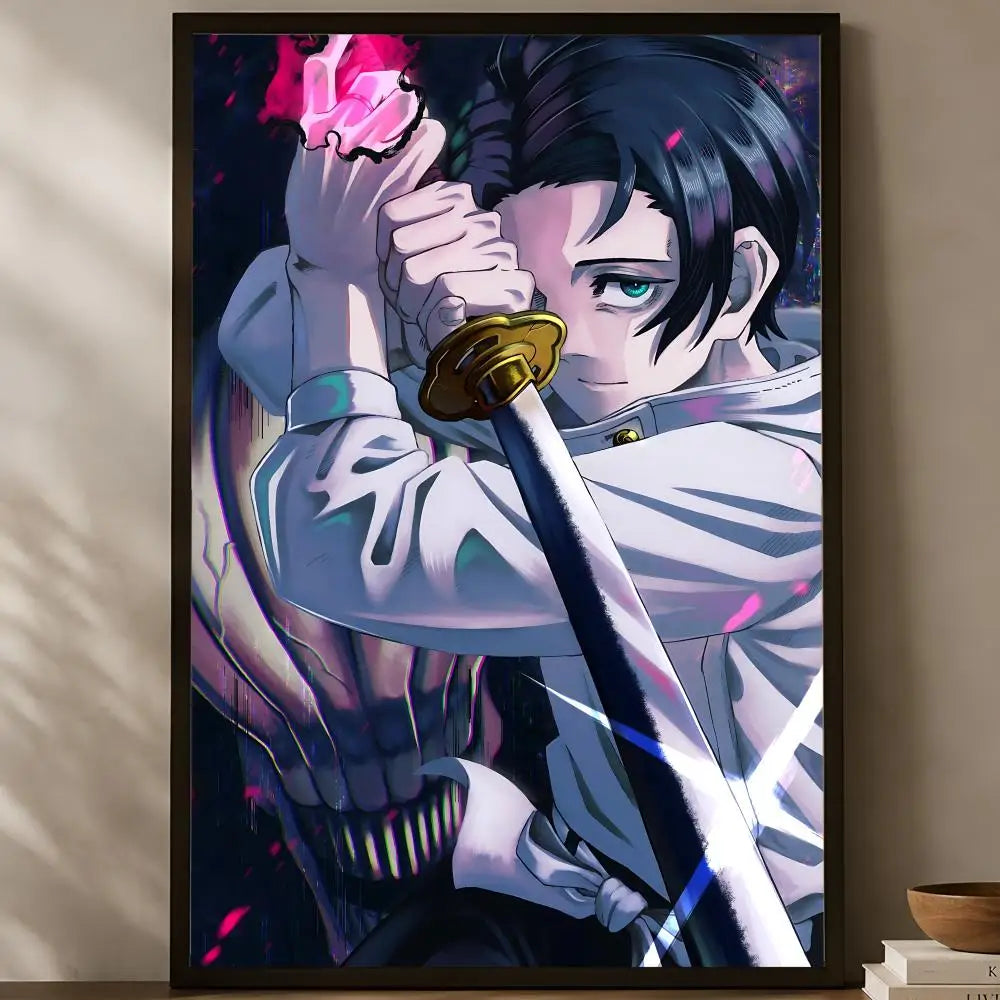 Yuta Okkotsu Anime Poster – Self-Stick HD Waterproof Wall Art Anime Wall Poster Axl White04 50X70cmNoframe