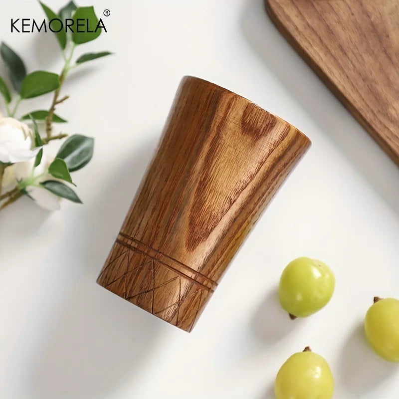 Handmade Natural Wooden Tea Cup – Japan Style Drinkware Wooden Drinkware Cup Axl