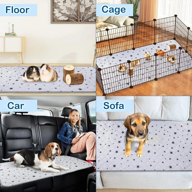 Washable Guinea Pig & Hamster Cage Mat – Waterproof Anti-Slip Small Pet Cage Mat Axl