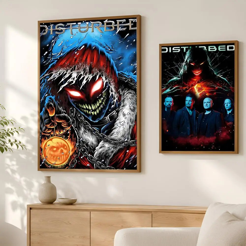 Disturbed Band Poster – Self-Stick HD Waterproof Wall Art Wall Art Poster Axl