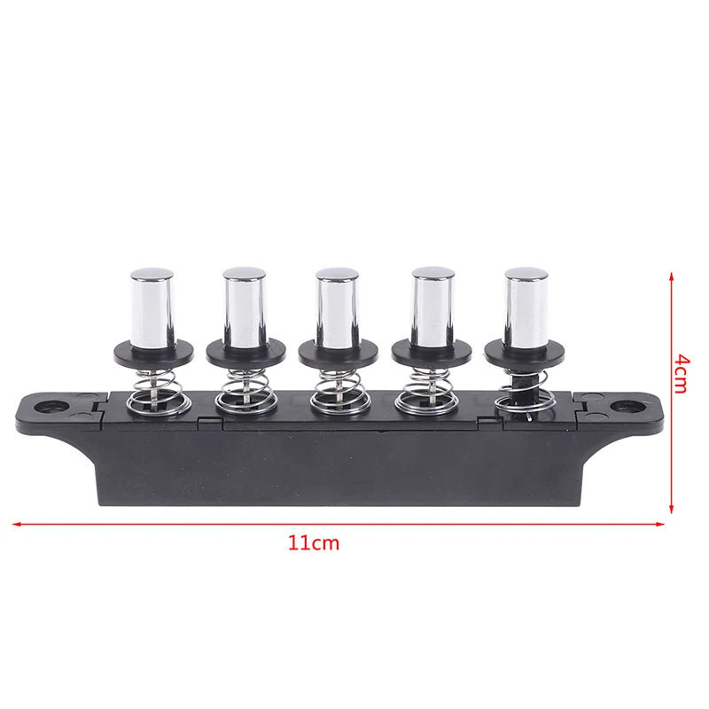 5-Position Push Button Switch for Range Hood – Silver Push Button Switch Axl