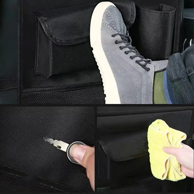Car Seat Back Organizer – Multi-Pocket PU Bag & Tablet Holder Car Seat Organizer Axl