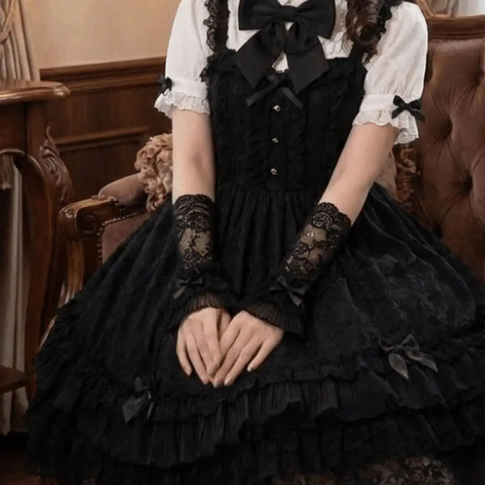 Lace Trim Arm Sleeves – Mesh Ruffle Fingerless Wrist Cuffs Lace Arm Sleeves Axl