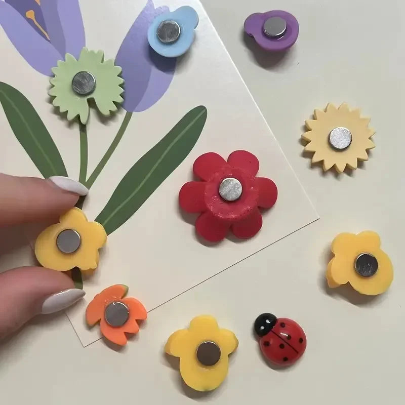 10-Piece Plant Cartoon Fridge Magnets – Strong Hold Home Decor Refrigerator Magnets Axl