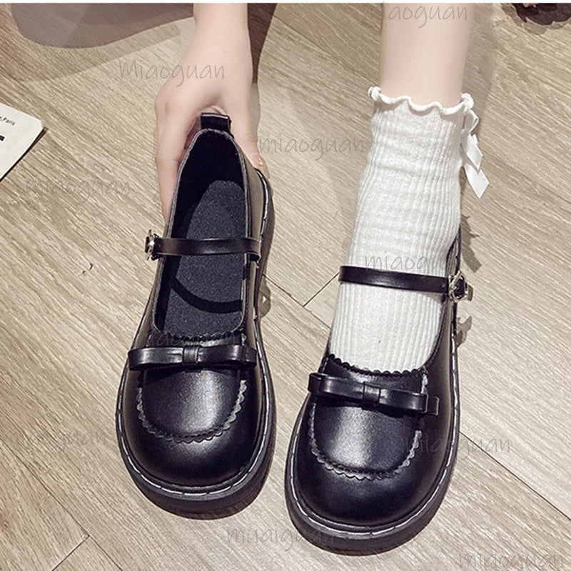 Women's Mary Jane Flat Loafers – Lolita JK Buckle Shoes Mary Jane Flats Axl