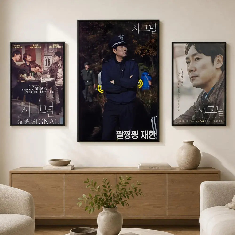 TV Signal Art Poster – Waterproof Self-Adhesive Wall Decor Decorative Wall Poster Axl