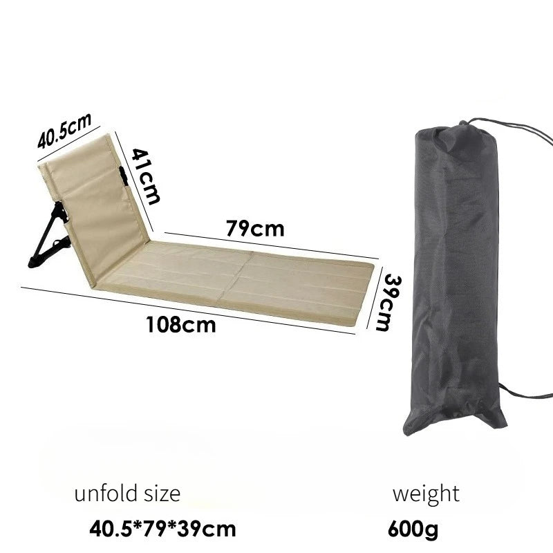 Foldable Camping Floor Chair with Backrest – Garden & Picnic Foldable Outdoor Chair Axl Khaki