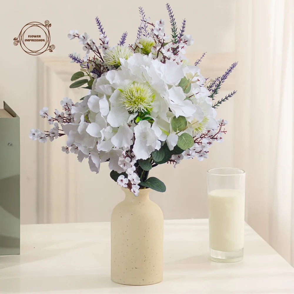 Artificial Rose & Lavender PU Flowers – Wedding & Home Decor Artificial Flower Bouquet Axl A