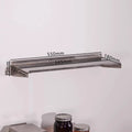 3-Tier Wall Shelf – Ash Wood & Stainless Steel Floating Shelf Wall Mounted Shelf Axl 1 Layer