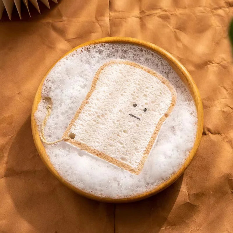 Toast Wood Pulp Cotton Dish Rag – Magic Sponge Wipe & Scour Kitchen Cleaning Rag Axl Round Eye Toast