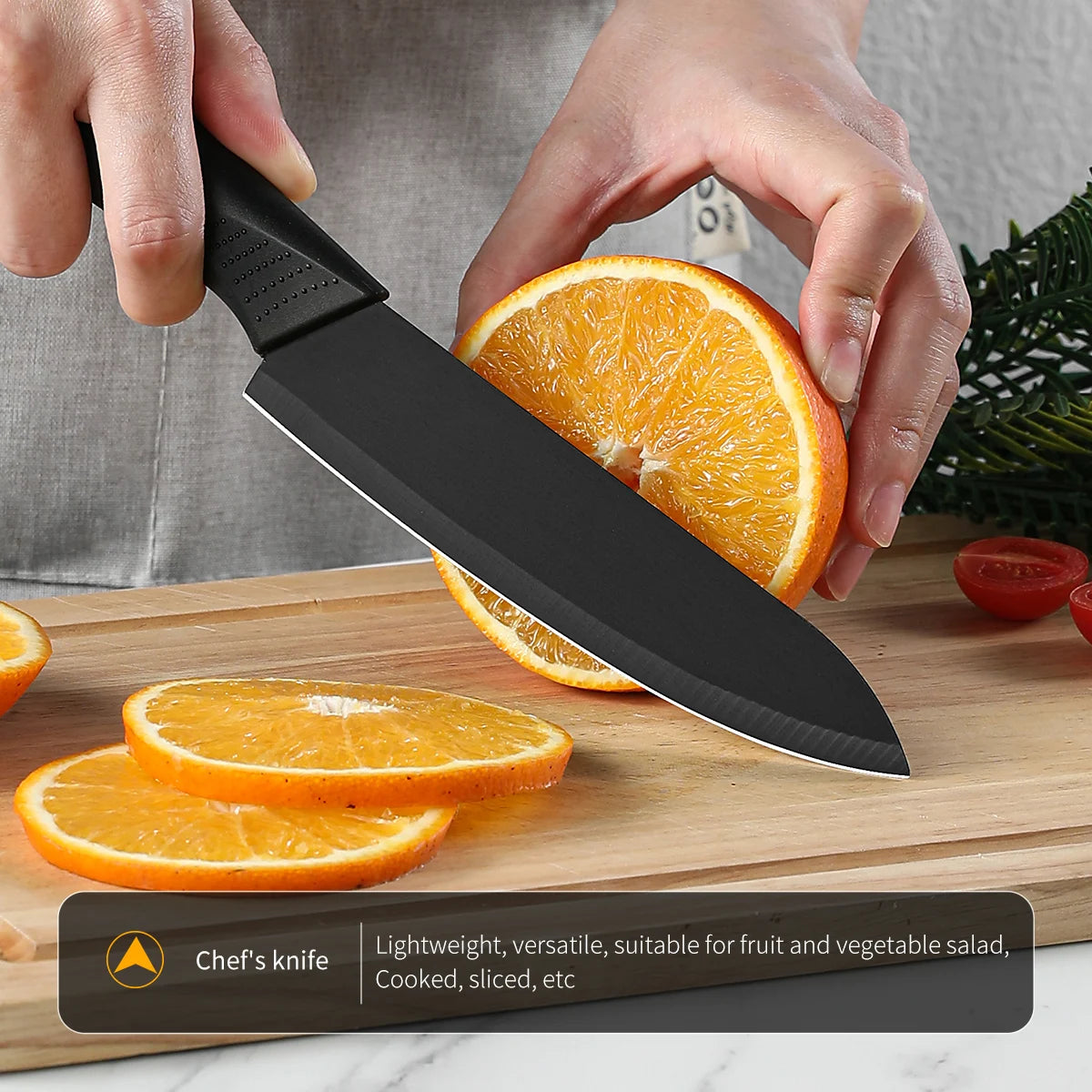 SHENJIU 3/5-Piece Black Stainless Steel Kitchen Knife Set Kitchen Knife Set Axl