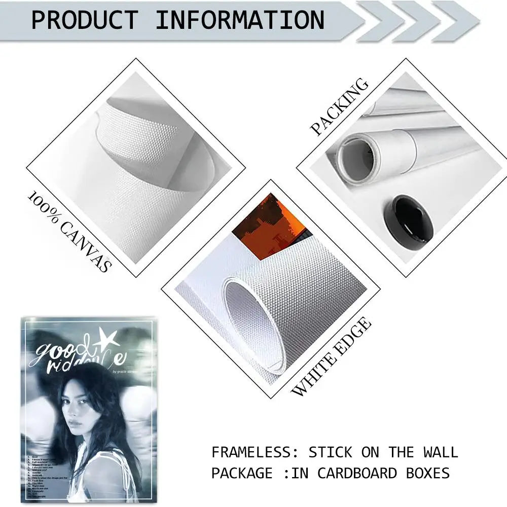 Gracie Abrams Canvas Poster – Frameless Wall Art Home Decor Canvas Wall Art Axl