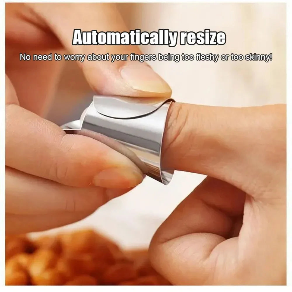 Stainless Steel Finger Protector Set – 5pc Kitchen Cut Guard Kitchen Finger Guard Axl