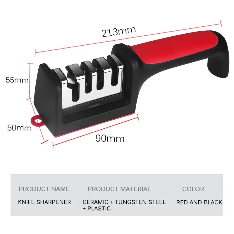 3/4-Stage Handheld Knife Sharpener – Diamond, Ceramic & Carbide Knife Sharpener Axl
