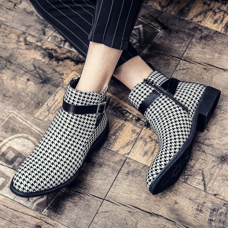 Men's Chelsea Ankle Boots – British Style Zip-Up Dress Boots Chelsea Ankle Boots Axl