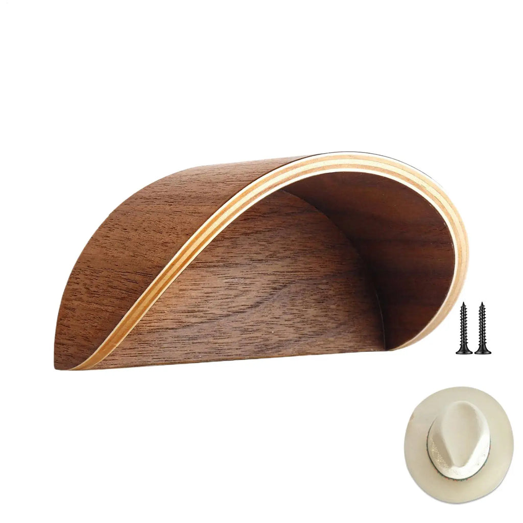 Wooden Cowboy Hat Rack | Wall-Mounted Western Hat Organizer Wall Hat Rack Axl