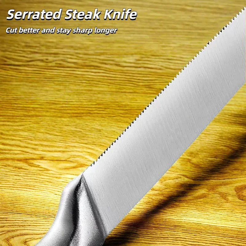 Stainless Steel Steak Knife Set – 4, 6 & 8 Pcs Serrated Steak Knife Set Axl