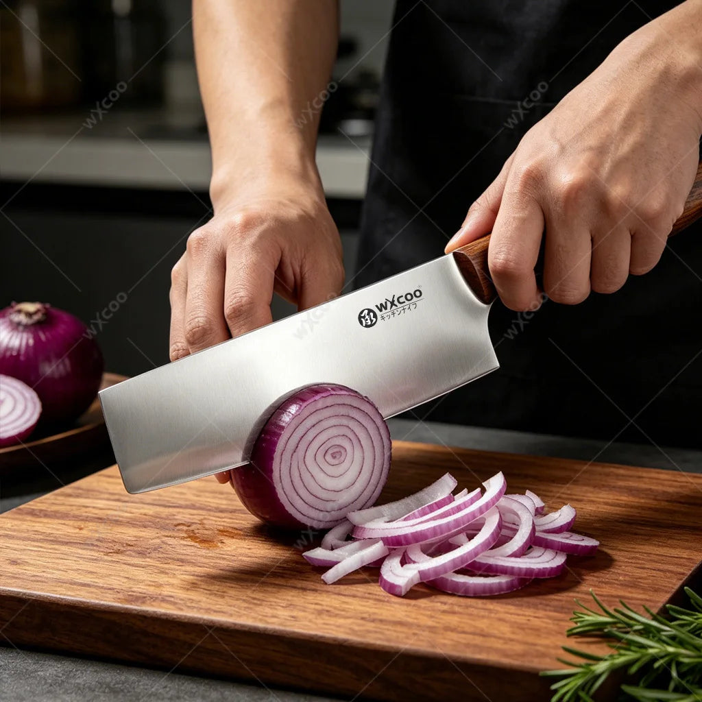 WXCOO Japanese Chef Knife Set – Santoku, Cleaver & Sushi Kitchen Knife Set Axl