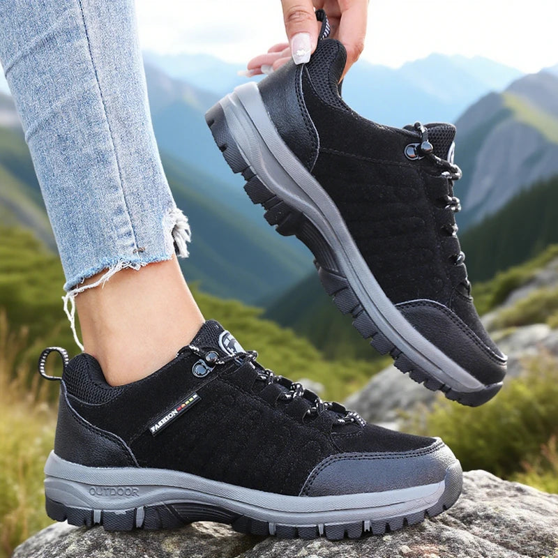 Women's Retro Wedge Platform Hiking Sneakers Anti-Slip Hiking Sneakers Axl