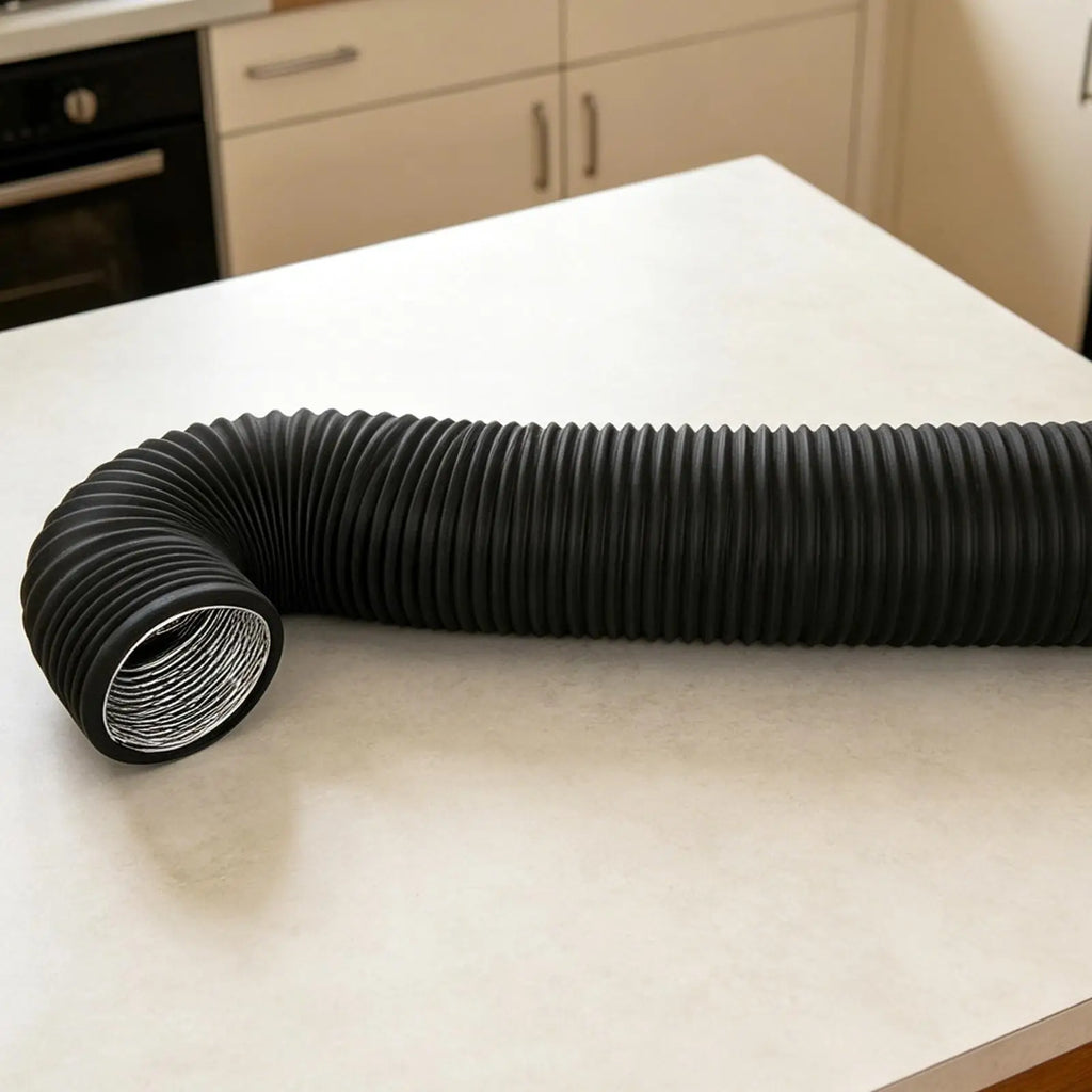 4-Inch Flexible AC Exhaust Hose with Clamps | Aluminum Foil Duct HVAC Ventilation Duct Axl