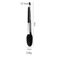 9 & 12 Inch Silicone Tip Stainless Steel Kitchen Tongs Set Kitchen Tongs Set Axl -Black 12inch