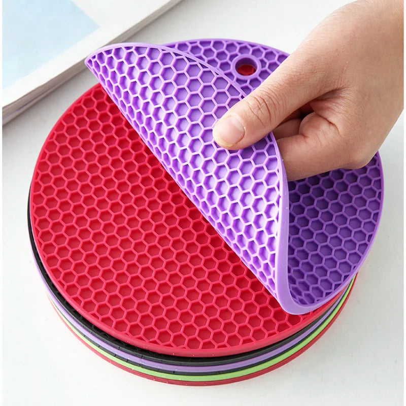 Round Silicone Honeycomb Coaster & Heat-Proof Table Mat Silicone Table Coaster Axl