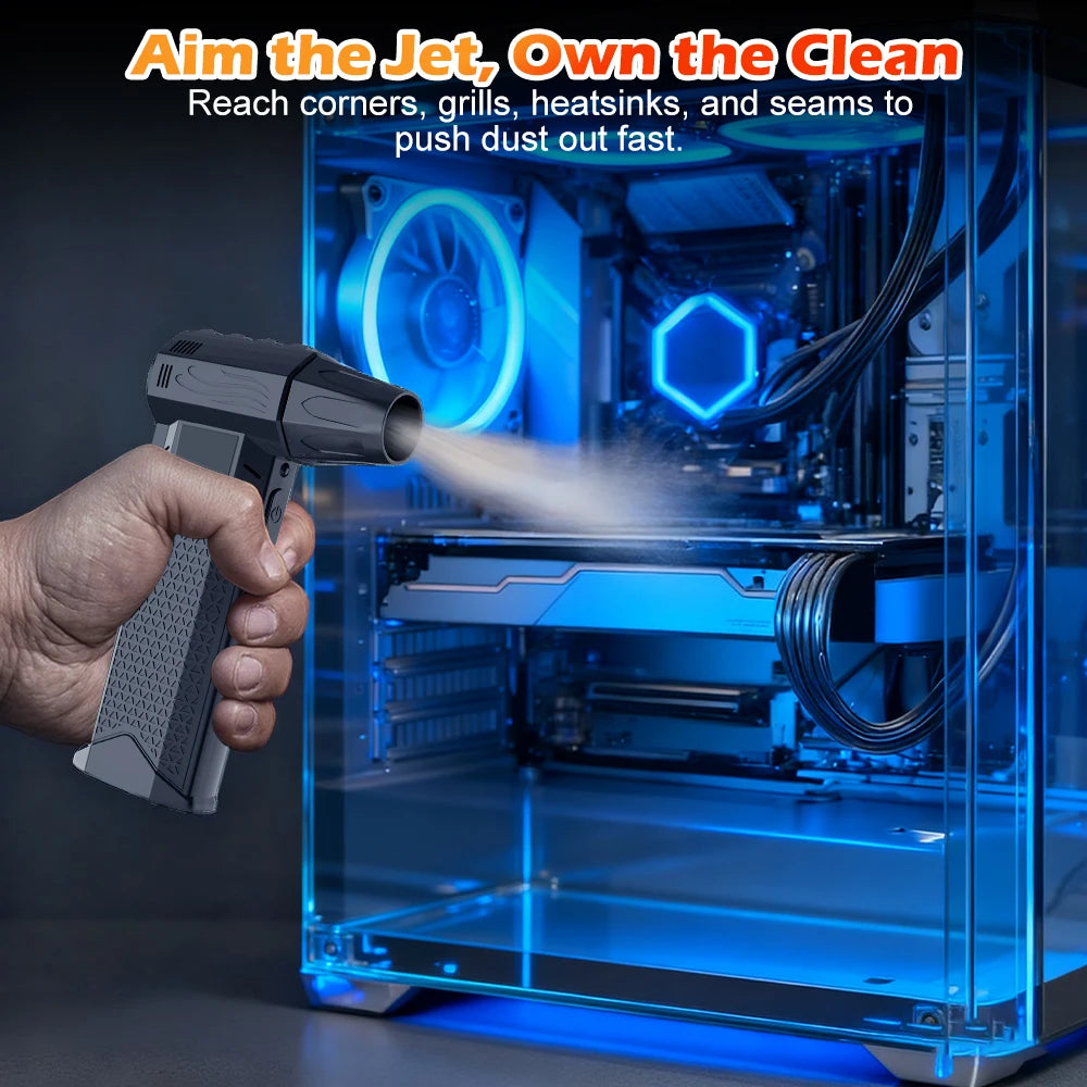 Portable Turbo Jet Blower Fan – Cordless 220km/h Airflow Portable Turbo Blower Axl