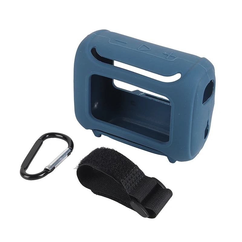 Silicone Case for JBL GO 5 Speaker with Hook & Strap Speaker Protective Case Axl