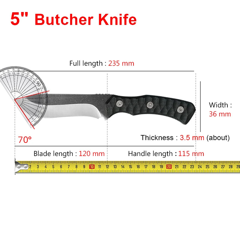 InLeung Stainless Steel Kitchen Knife – Chef, Cleaver & Slicer Kitchen Chef Knife Axl
