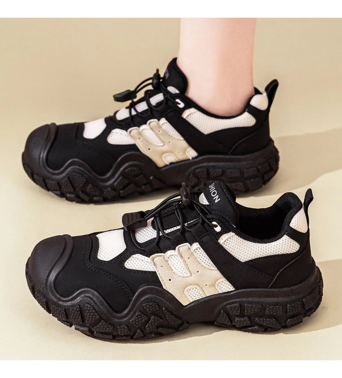 Women's Thick Sole Hiking Sneakers – Lace-Up Outdoor Shoes Outdoor Hiking Sneakers Axl