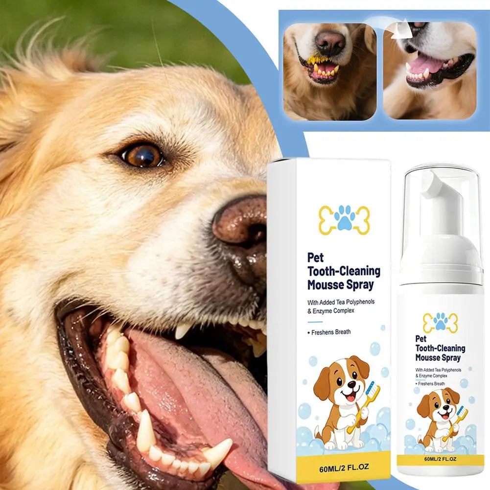Pet Dental Mousse Spray – No-Brush Plaque & Fresh Breath 60ml Pet Dental Spray Axl Default Title