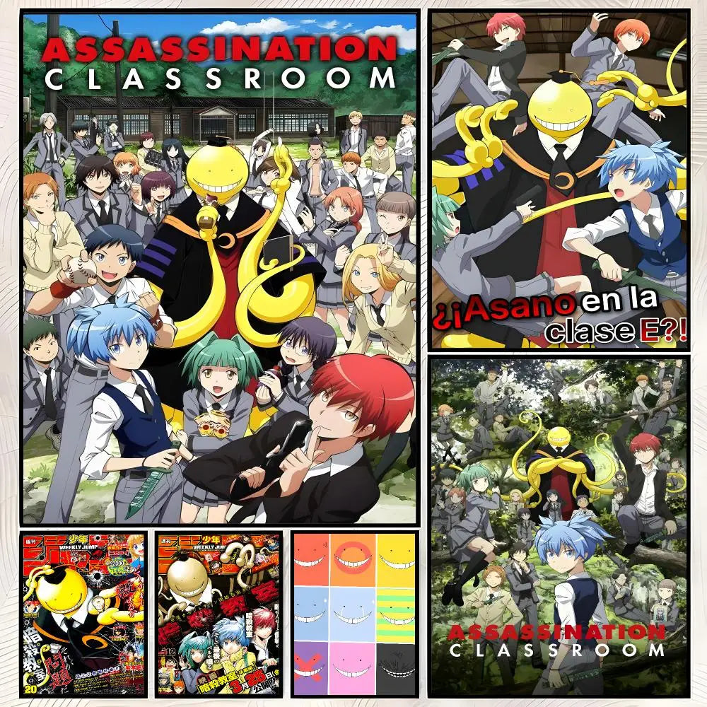 Assassination Classroom Self-Stick HD Wall Art Poster | Waterproof Anime Wall Poster Axl