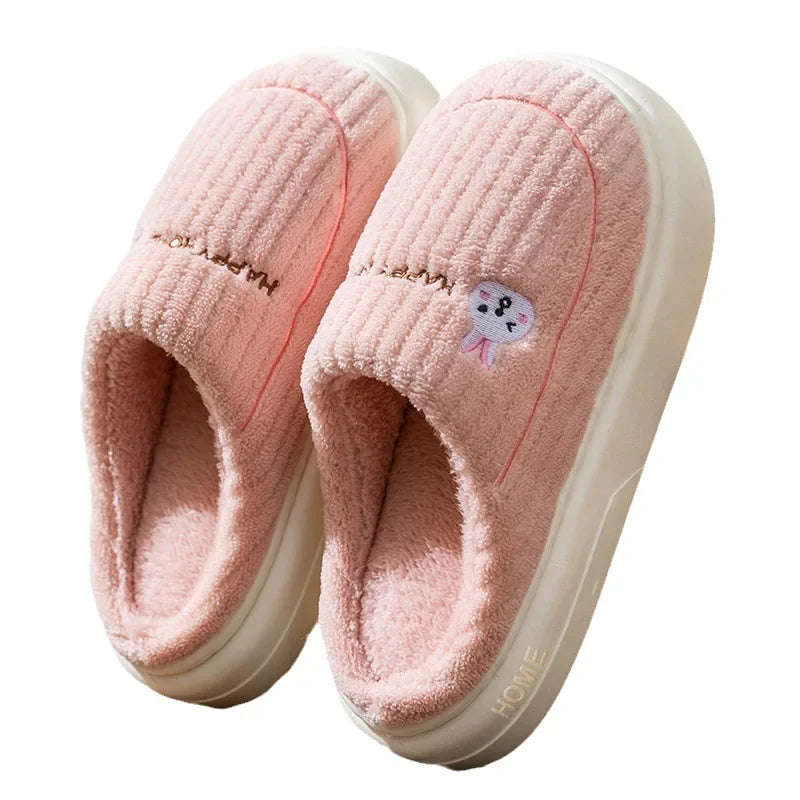 YBQJOO Men's Warm Cotton Winter Slippers – Anti-Slip Indoor Shoes Men's Winter Slippers Axl