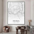 City Map Art Poster – HD Waterproof Wall Sticker Décor Wall Art Sticker Axl White04 50X70cmNoframe