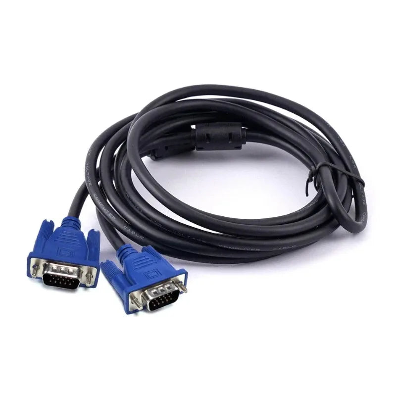 VGA Male to Male Cable with Magnetic Ring | Monitor & Projector VGA Video Cable Axl