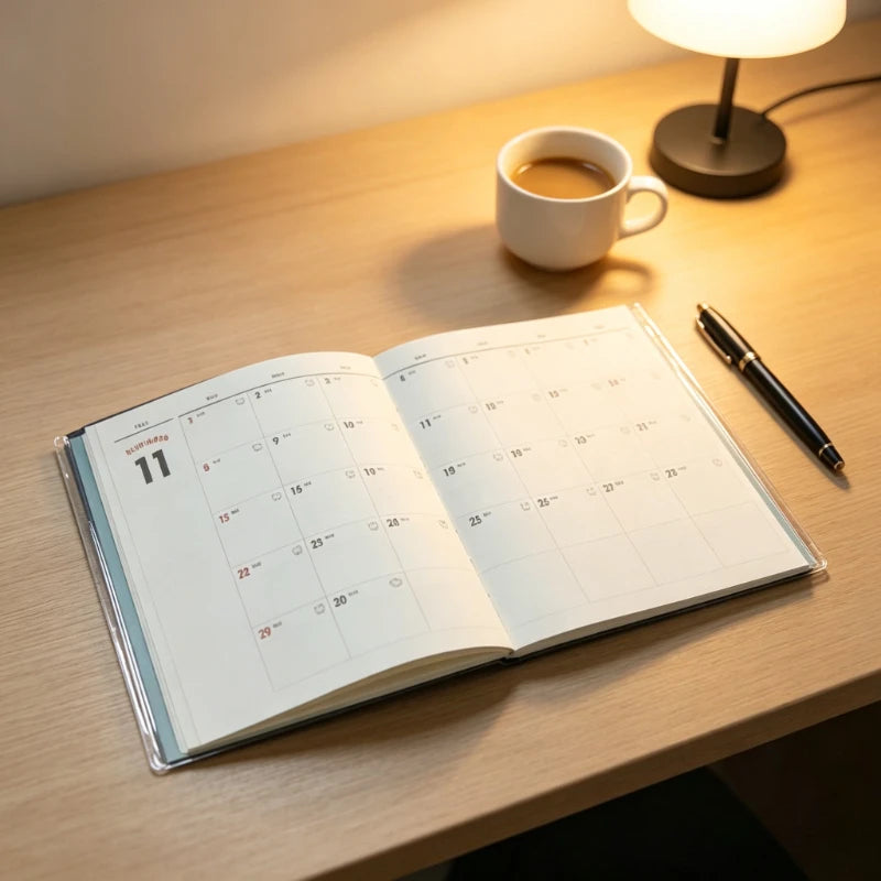 2026 Weekly & Monthly Planner – Faux Leather Dated Organizer Dated Planner Axl